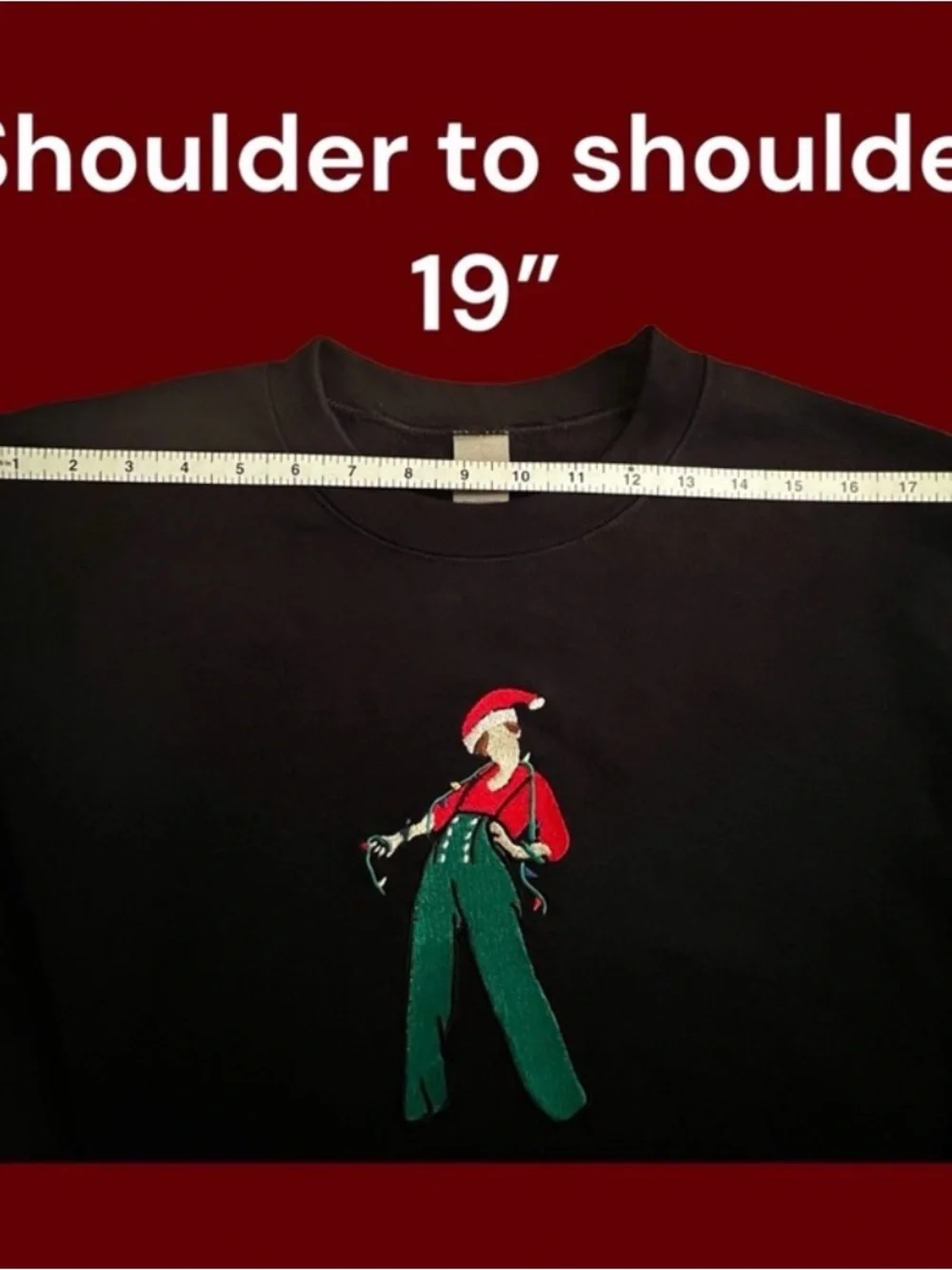 Harry Styles Fine Line Christmas Embroidered Sweatshirt - Black - Unisex S - Picture 7 of 14